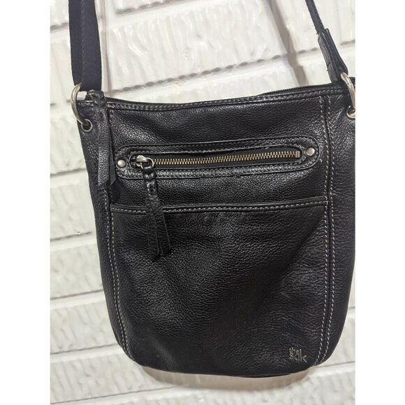 The Sak Women's Black Leather Additional New Adjustable Strap Shoulder Bag - Picture 1 of 9